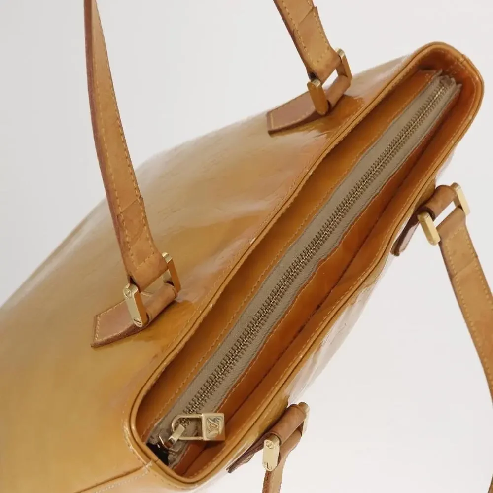 Louis Vuitton Monogram Vernis Houston Handbag Beige